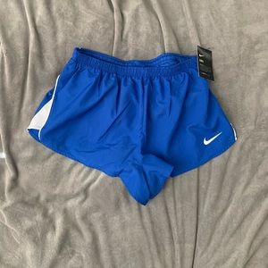 NWT Nike Dry Fast 2” Brief Lined Running Training Shorts Blue White Men’s Sz L